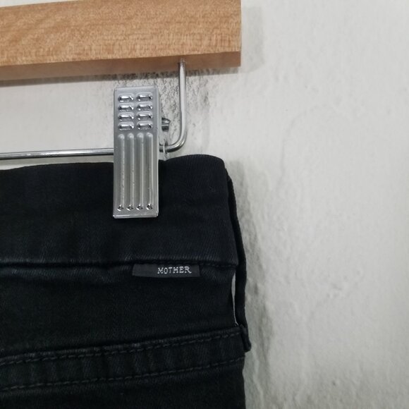 MOTHER Looker Petite Stretch Jeans Black Size 26 - Picture 6 of 10